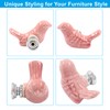 HARSKIYER Bird Shape Ceramic Knobs, 2 Pack Pink Cute Cabinet