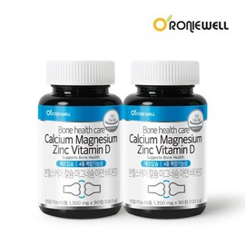 Ronniwell [로니웰] 본헬스케어 칼슘 마그네슘 아연 비타민D 90정 x 2개 (총 6개월분) [Loniewell] Bone Healthcare Calcium Magnesium Zinc Vitamin D 90 Tablets x 2 (Total 6 Months Supply)