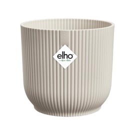 Elho Vibes Fold Round Mini 9cm Vasi per Piante - Linen White