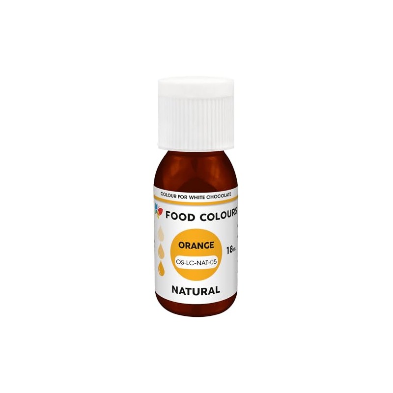Food Colours Natural Liquid Food Colouring - Orange 18ml