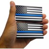 Riley Express 2x ALUMINUM Thin Blue Line Decal Sticker Car,