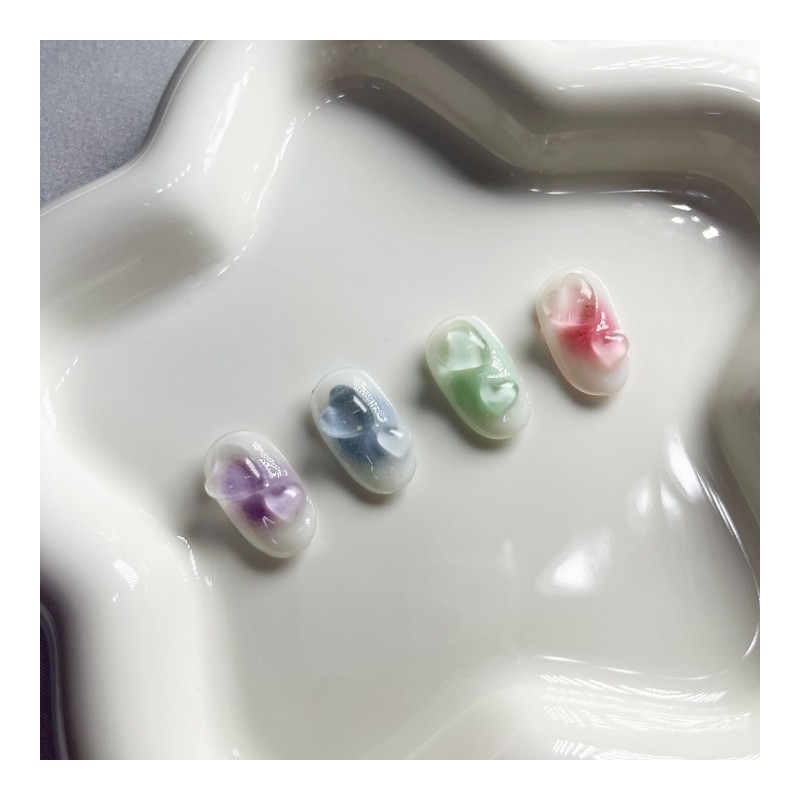 [Handmade Nail Tips] Aurora Gradient Magnetic Gel - Round /