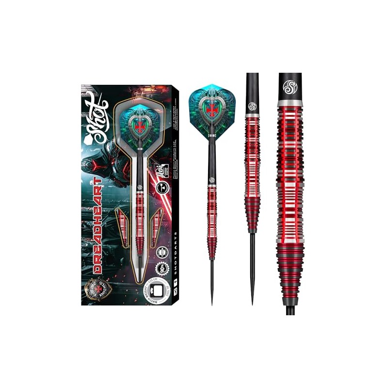 Future Knights Dreadheart Steel Tip Dart Set-90% Tungsten Professional Darts