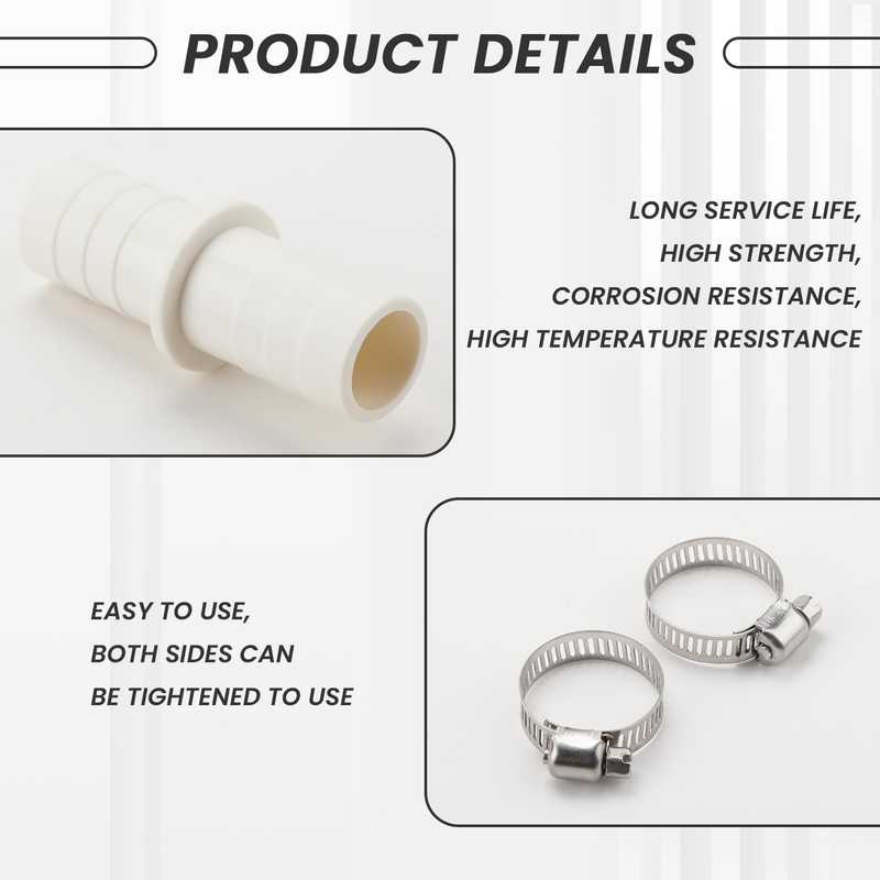Washing Machine Waste Pipe Connector with Hose Clips Waste Pipe