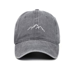 Ball Caps for Men Unisex Outdoor Hat Women Baseball Cap Adjustable Trucker Hat Mountain Embroidered Dad Hat Gorras Grey