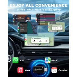 SwartLife Carplay Wireless Adapter, Car Connect Pro Converts Carplay to Wireless, Compatible with 99 Percent of Vehicles from 2016, Plug & Play