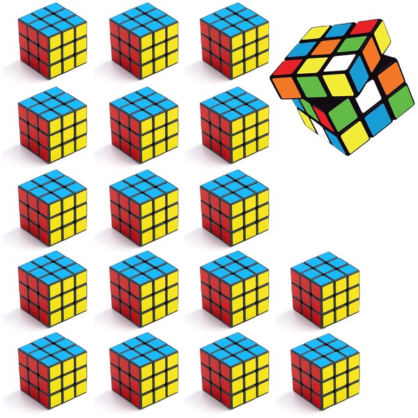 18 Pcs Puzzle Magic Cube 3x3cm, Mini Cube Puzzle Party
