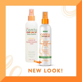 Cantu Leave-In Conditioning Mist with Pure Shea Butter, 8 fl oz (Pack of 2) (Packaging May Vary)