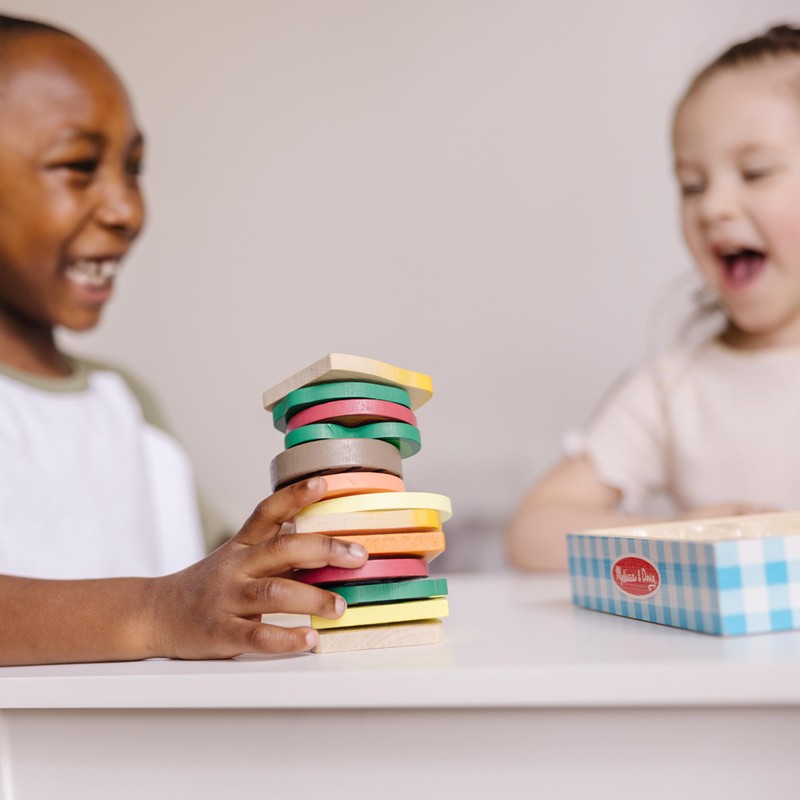 Melissa & Doug Wooden Sandwich-Making Pretend Play Food Set Food
