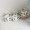 GuangYang Porcelain Espresso Cups with Saucers - 2.5 Ounce -