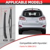 Juego de limpiaparabrisas trasero y brazo para Hyundai Santa Fe