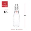 Bormioli Rocco Swing 17 oz. Square Swing-Top Glass Bottle with