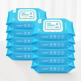 Home&amp;Me wet mop cleaning cloth, standard cap type, 300 sheets (30 sheets x 10 packs) / 홈앤미 물걸레 청소포 표준형 캡형 300매 (30매X10팩)