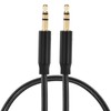 MECCANIXITY 2 Pack AUX Cable, 3.5mm Nylon Braided Audio Cable, 1.6 ft Male to Male Auxiliary Audio Cord Black for Headphones, Speakers, Car Stereos, Computers