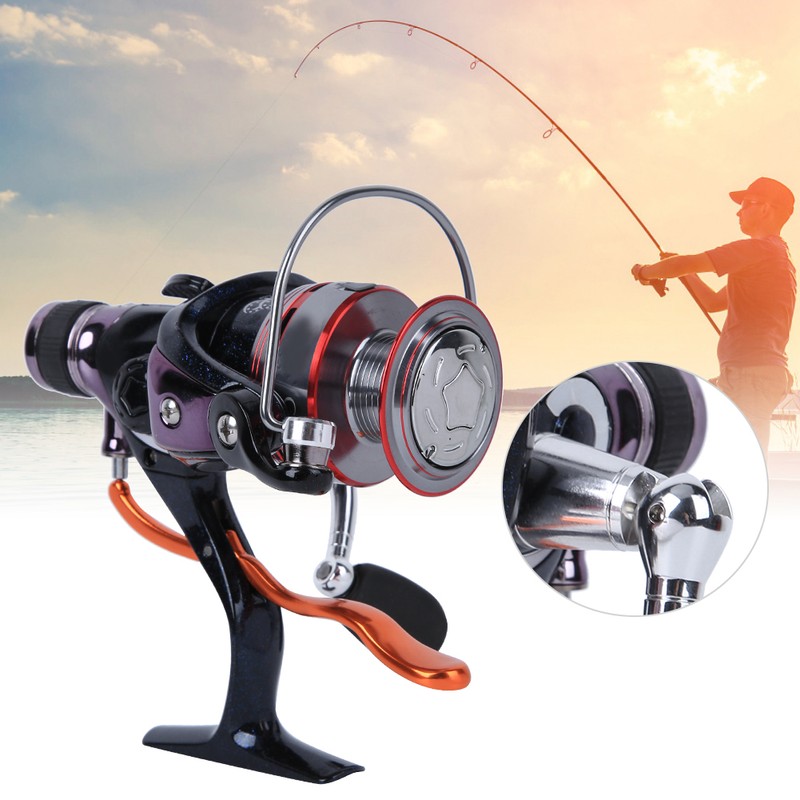Hand Brake Metal Spool Fishing Wheel 6 Bearings Lure Rear