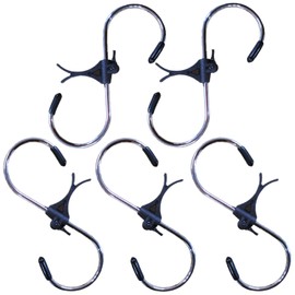 Reiri S-Shaped Hooks, No Falling, Load Capacity 33.1 lbs (15 kg) (Set of 5)