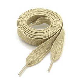 Thick Flat 3/4" Wide Shoelaces Solid Color for All Shoe Types (Khaki)