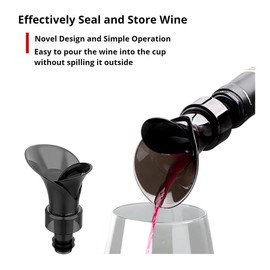 Wine Pourer - 2 paquetes de boquilla de aireador de vino premium con 2 cortadores de papel de vino