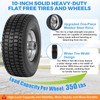 RRQ 4.10/3.50-4 Flat Free Tire and Wheel, 10" Heavy Duty