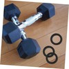Kisangel 50pcs Rubber Weight Washers for Dumbbells and Barbells Fitness