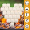 Baquler 50 Pcs Barbecue Ceramic Briquettes Gas Grill Ceramic Bricks