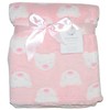 Baby Girl Soft Fleece Wrap Blanket Pram Cot Crib Moses Basket Pink Bear