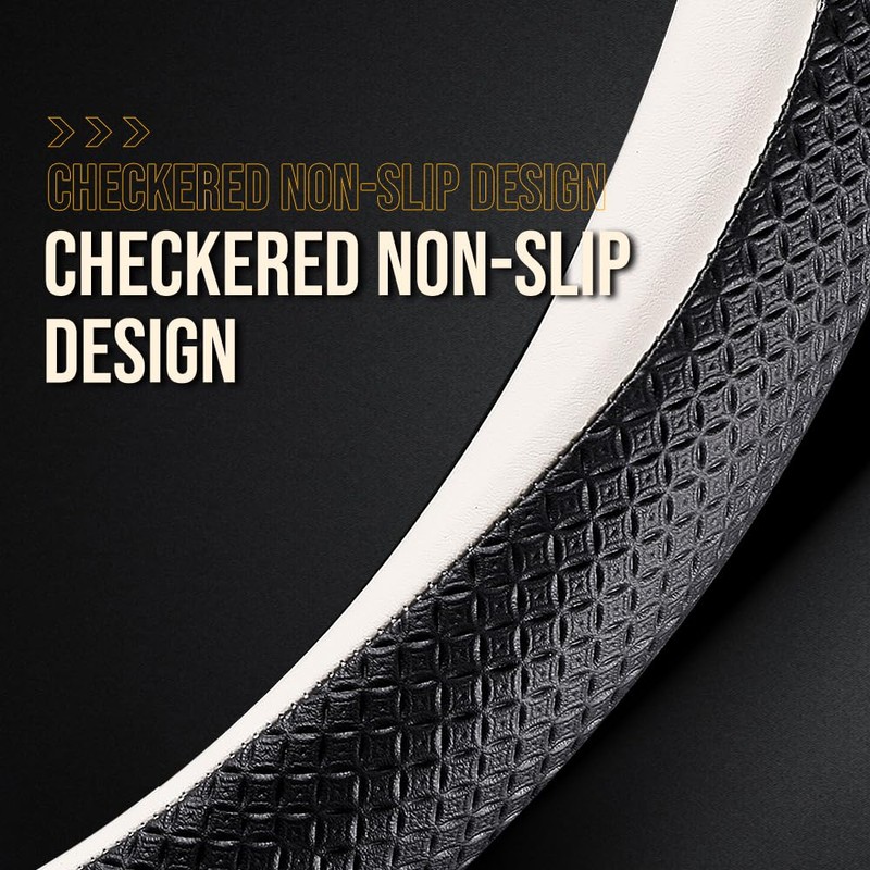 HAOTULE Nappa Leather Slim Stylish Steering Wheel Cover， for Mazda