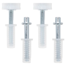 FINBe Spring-Loaded Double Folding Door Hardware kit: Double Folding Door top Roller Guide Wheel and top Pivot for barn Door Folding Pocket Door Accordion Door 4 Pieces