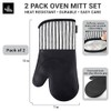Homewear Marlow Silicone Extra Long Oven Mitt 2 Piece Set,