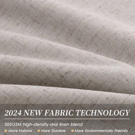 BOODII 63 Inch Blackout Curtains Linen Black Out Curtains for Bedroom 2 Panels Set Neutral Room Darkening Curtain Brownish Grey Thermal Insulated Curtain for Nursery Window Drapes Back Tab 52x63