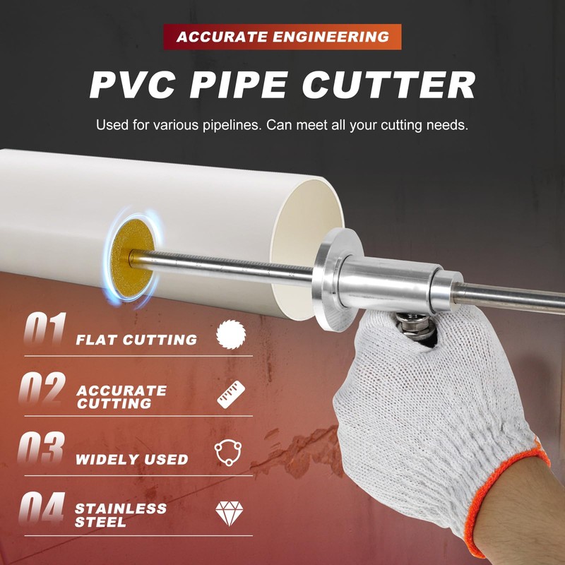 Inside Pipe Cutter for PVC Pipe Cutter Tool 1/4" Hex