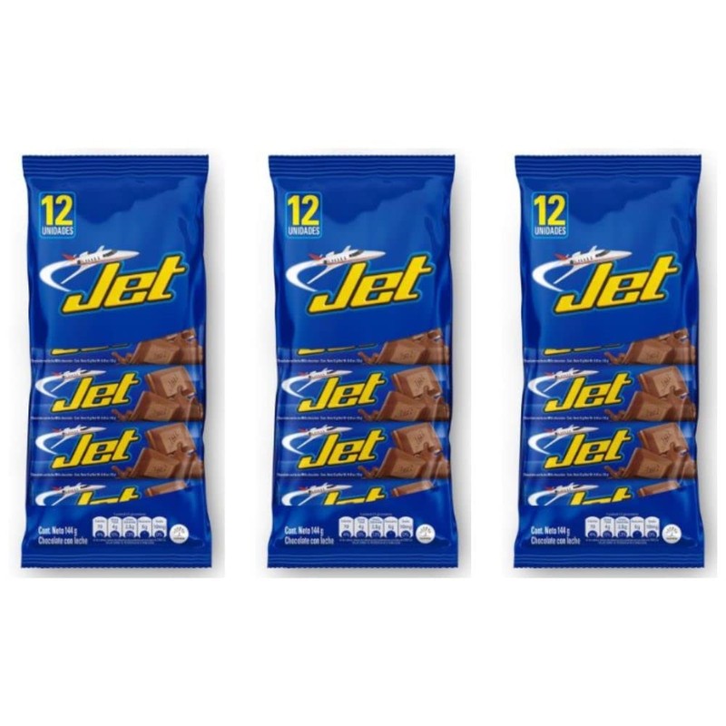 Chocolatina Jet (36 pack) a Colombian Chocolate candy bar snack