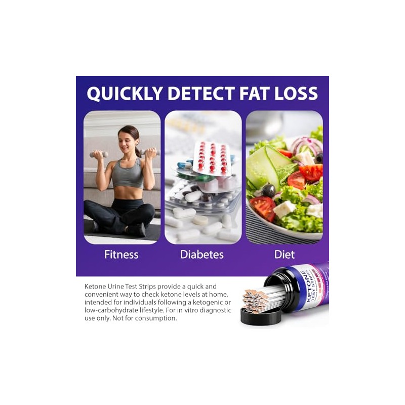 Ketone Urine Test Strips 150pcs for Ketogenic & Low-Carb Diets