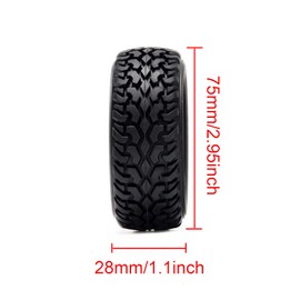 KEEDA 75mm Rubber Tyres and Plastic Wheels for 1/10 RC On Road Car 1/16 RC Rally Car HSP 94123 HPI Kyosho Tamiya
