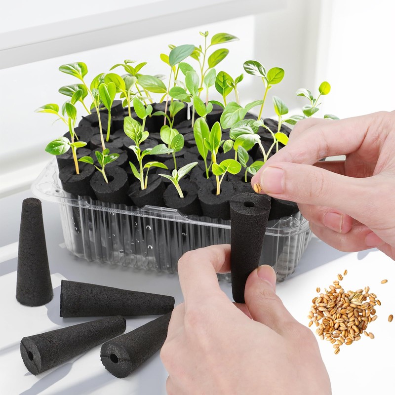 GOTVUGE 50pcs Grow Sponges for Hydroponics, Hydroponics Growing System Pods,