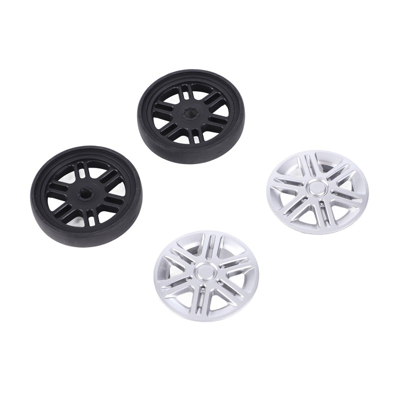 4 Sets Suitcase Repair Wheels with Covers PVC Wheel Casters