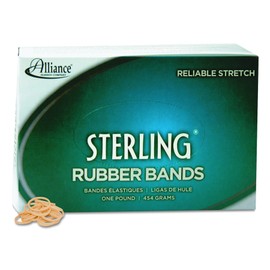 Alliance 24085 Sterling Rubber Bands Rubber Bands, 8, 7/8 x 1/16, 7100 Bands per 1lb Box , Beige