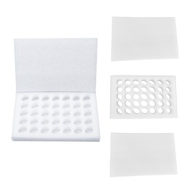 QIUMING® Quail Egg Boxes, Quail Egg Boxes, Quail Egg Boxes with Lid, Quail Egg Boxes, Pearl Cotton Material, Reusable, Shockproof for Fridge, Express Shipping (White, 35 Grids)