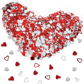 CCINEE Heart Table Confetti,2.1oz Valentine's Day Metallic Foil Heart Confetti Sequin for Valentine's Day Wedding Bridal Shower Birthday Party Decoration Supply