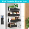 HuggieGems Metal 4 Pack Magnetic Spice Storage Rack Organizer for