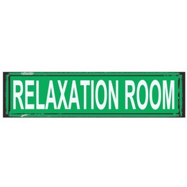 Relaxation Room Sign - Zen Den Relax Read Quiet Zone Meditate Therapy Rustic Street Metal Sign or Door Name Plate Plaque Garden Bar Farm House Garage Wall Decor Green Tin Sign 16 X 4 Inch