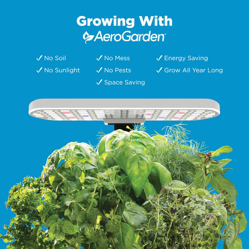 AeroGarden Harvest Lite in Cream, Soil-Free Indoor Hydroponic Garden with