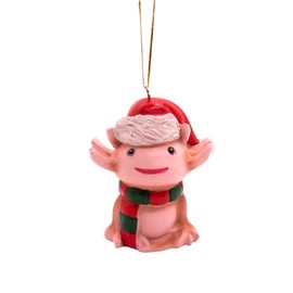 Festive Axolotl Hanging Christmas Tree Ornament, Adorable Hanging Holiday Ornament, Unique Gift for Axolotl Lovers, 3.5 Inches