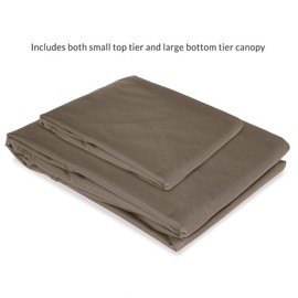 Garden Winds New Improved Custom Fit Replacement Canopy Top Cover Compatible with A101007600, A101007603, A101007604 Broyhill Eagle Brooke Ashford Asheville Gazebo - Nutmeg, Riplock 350