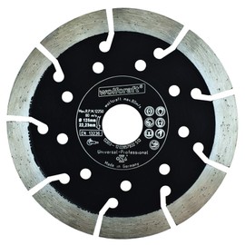 wolfcraft Diamond Cutting Disc - For Separating Concrete, Stone, Granite and Much More - For All Standard Angle Grinders - Diameter 125 mm, 8373000