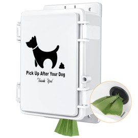 CHZUOBER Dog Poop Bag Dispenser, Wall Mount Dog Poop Bag Holder 100% Water Proof Outdoor Dog Waste Station for Dog Waste Bag Dispenser Dog Lover Gift Yard Sign for Home Porch Yard (Dispenser Only)