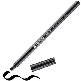 edding 1255 calligraphy pen - black - 1 pen - calligraphy nib 5 mm - fibre pen for paper, wood, terracotta, canvas - hand lettering, bullet journals, thank you cards, calligraphy books