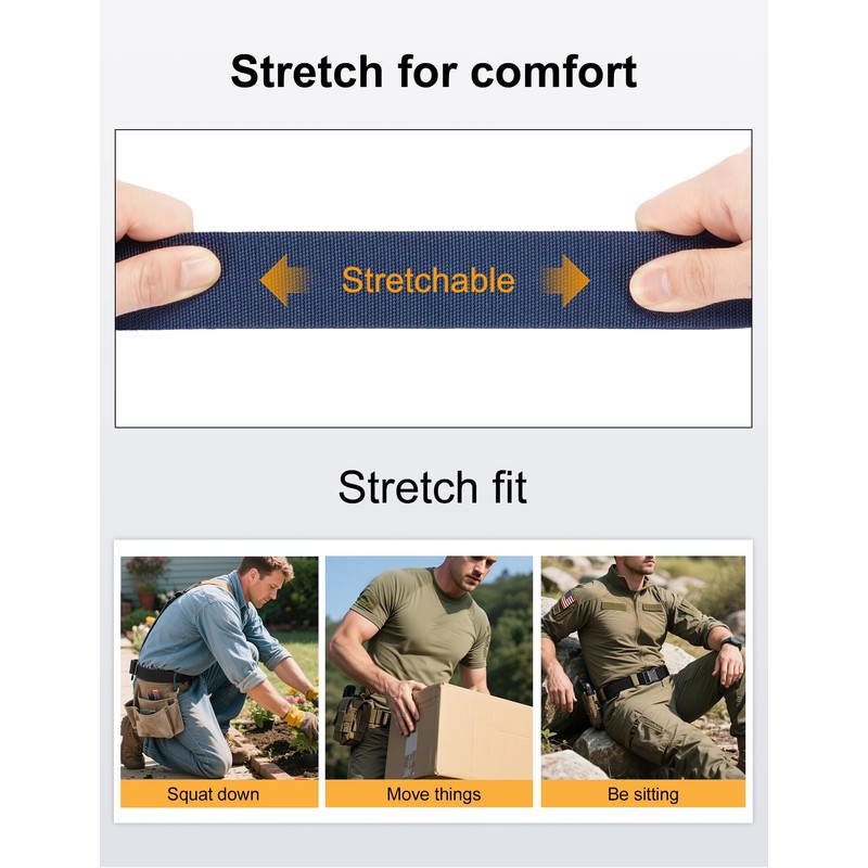 JUKMO Quick Release Belt, Work Belt, Men's Tactical Belt, Military