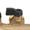 Garden Hose Splitter 4 Way Brass,3/4" Tap Splitter Shut Off