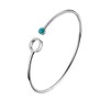 GW Bracelet Girls 925 Sterling Silver Bangle with Turquoise for